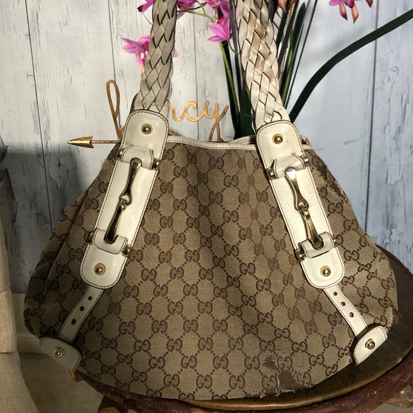 Gucci Handbags - Gucci Pelham Tan/Cream Canvas/Leather Signature